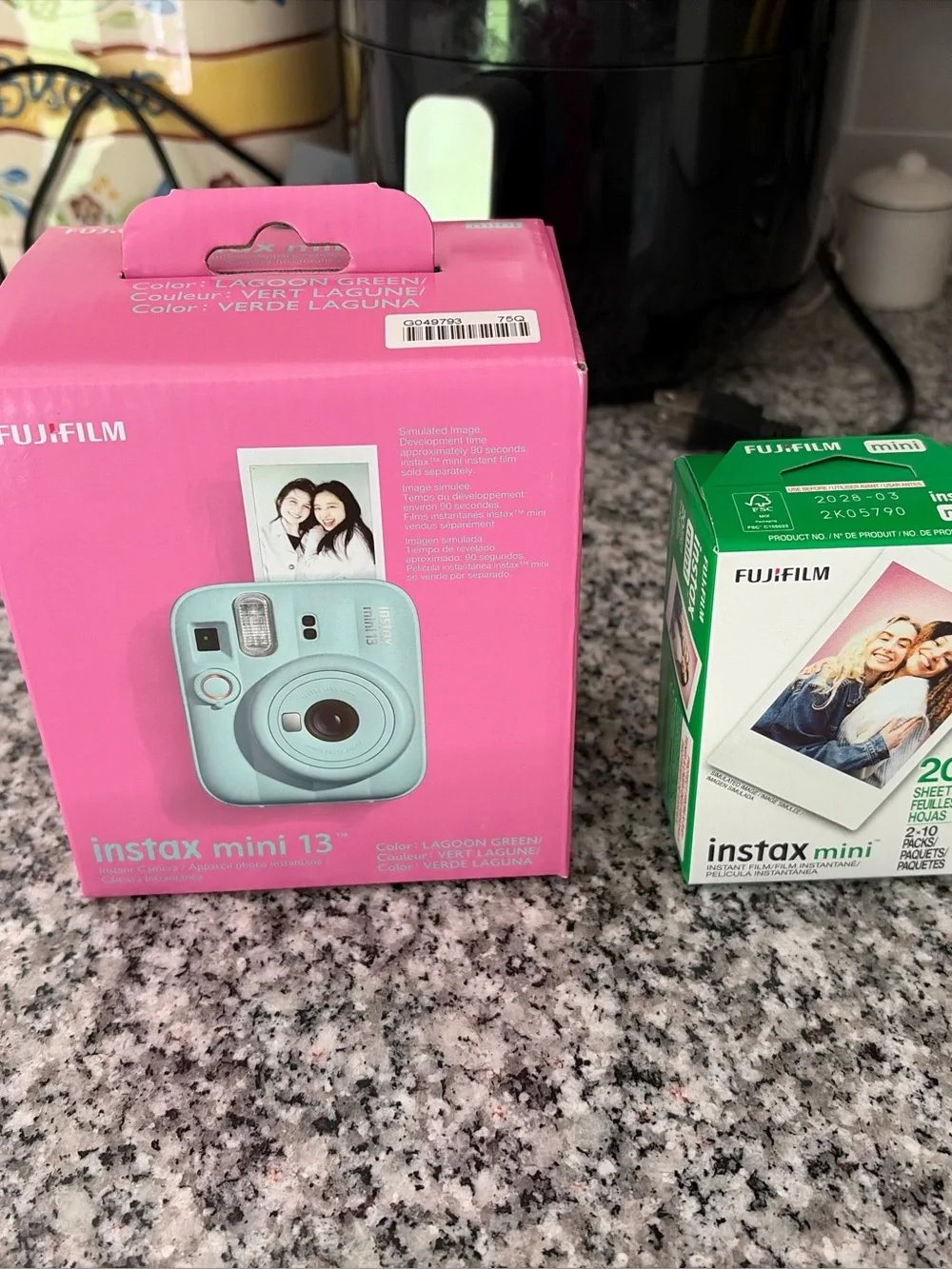 Fujifilm Instax Mini 13+ Instant Camera in Lagoon Green Boxed